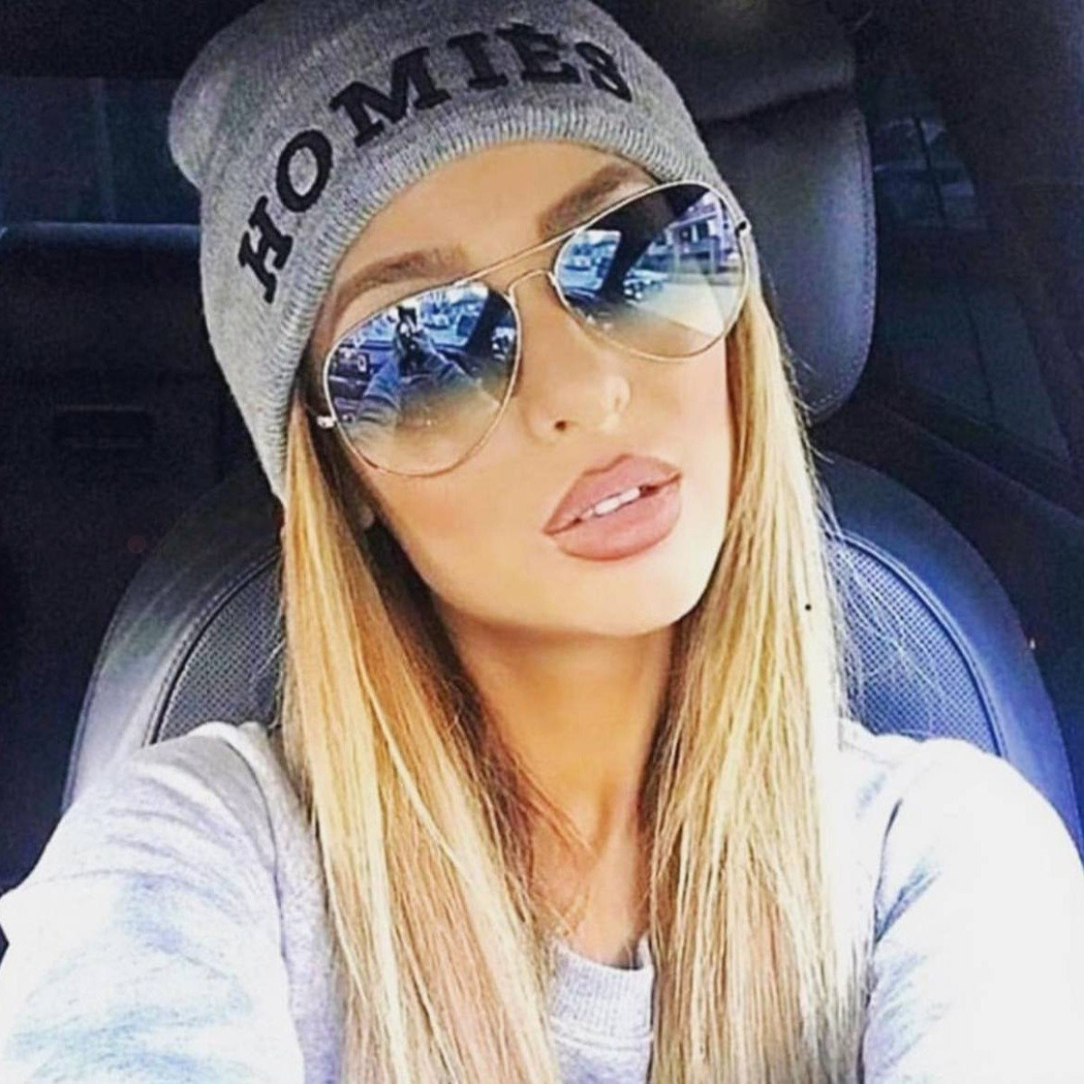 Armação de Óculos Aviador Azul Degrade