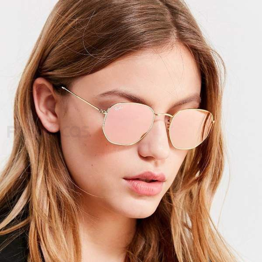 Ray ban gold hexagon sales sunglasses