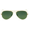 Óculos de Sol Aviador Dourado e Lente Verde Escura