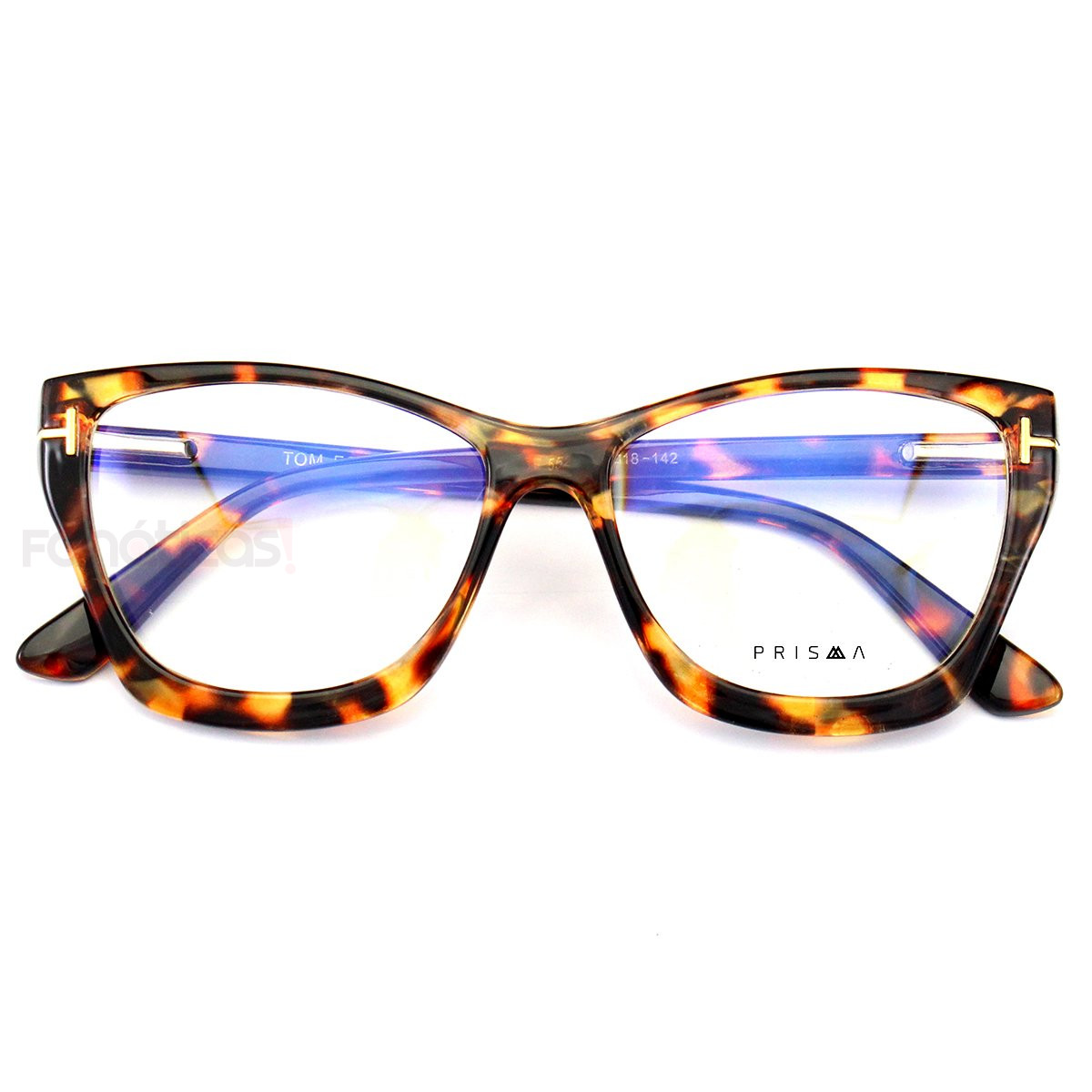 Armação de Grau Quadrada - Marrom Tartaruga