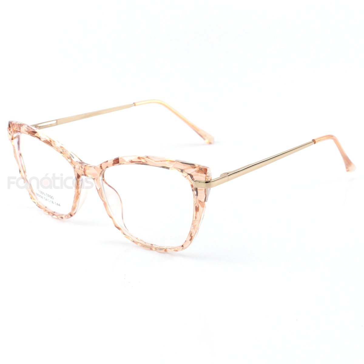 Armação de Óculos Quadrado Ohana 68258 Creme Transparente