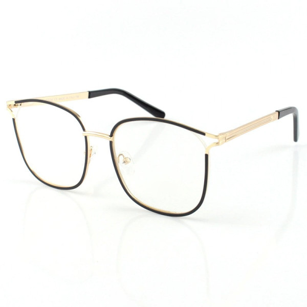 Armação de Óculos Quadrada 2127 Dourado e Preto