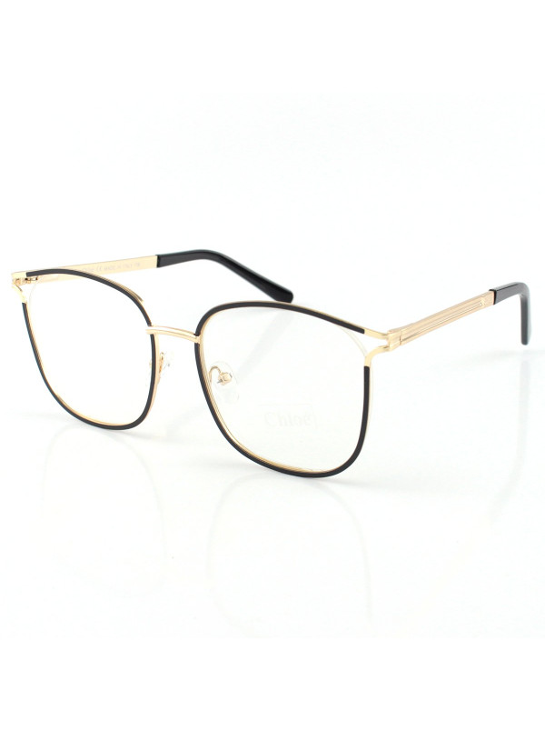 Armação de Óculos Quadrada 2127 Dourado e Preto