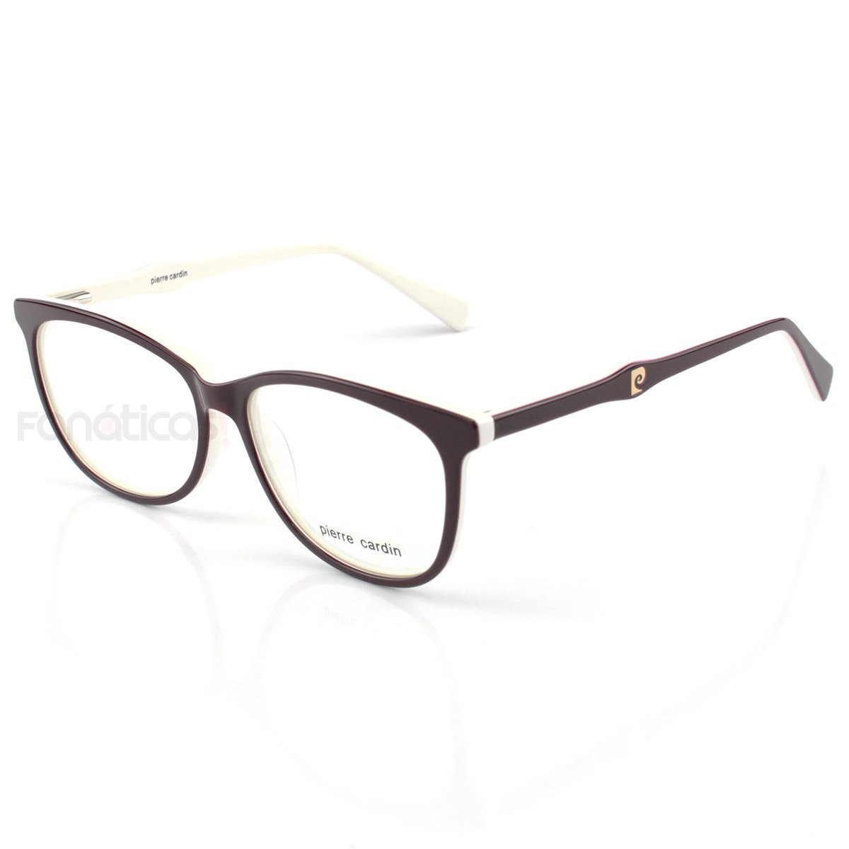 Armação de Óculos Quadrada 8406 Bordo e Branco