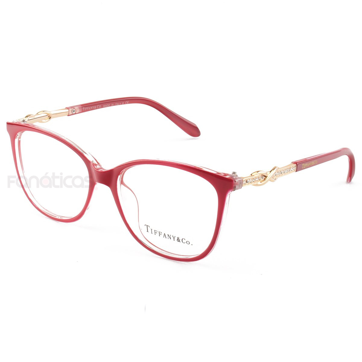 Armação de Óculos Oval TF2143 Vermelho