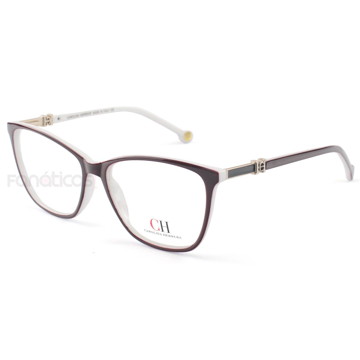 Armacao de Óculos CH639 Bordo e Branca