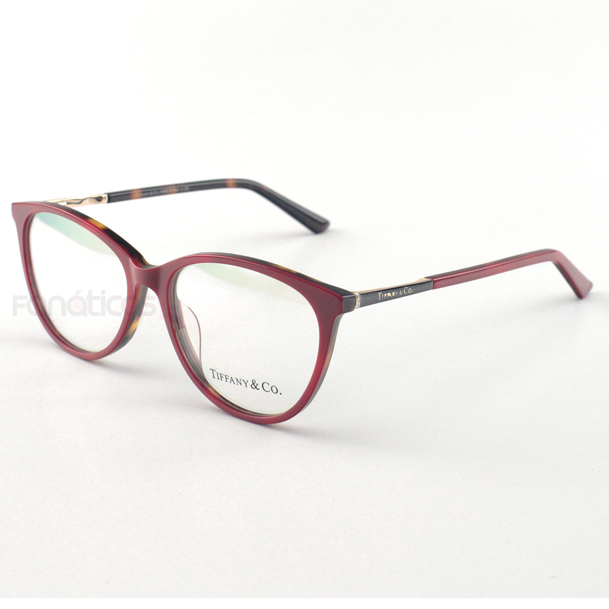 Armacao de Óculos Oval TF2142 Vermelho e Tartaruga