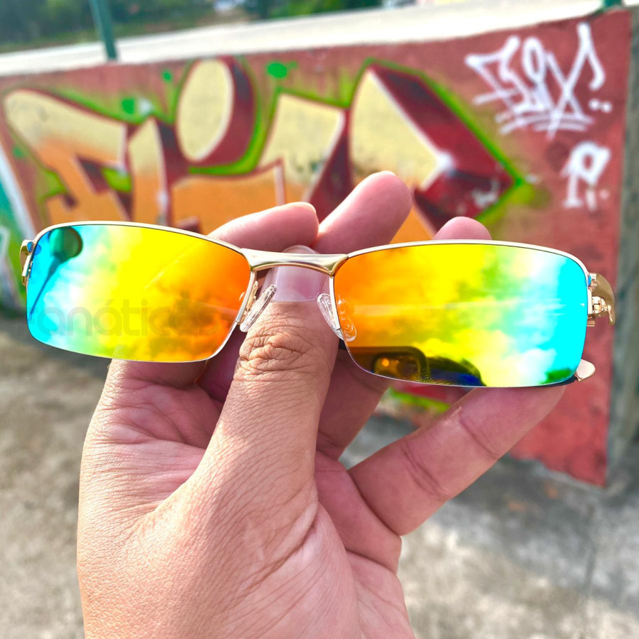 Óculos de Sol Lupinha Lupa Oakley Vilão Fio Nylon Preta e Verde