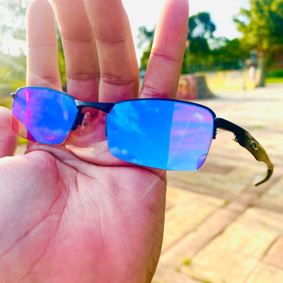 Óculos de Sol Lupinha Lupa Oakley Vilão Fio Nylon Preta e Verde