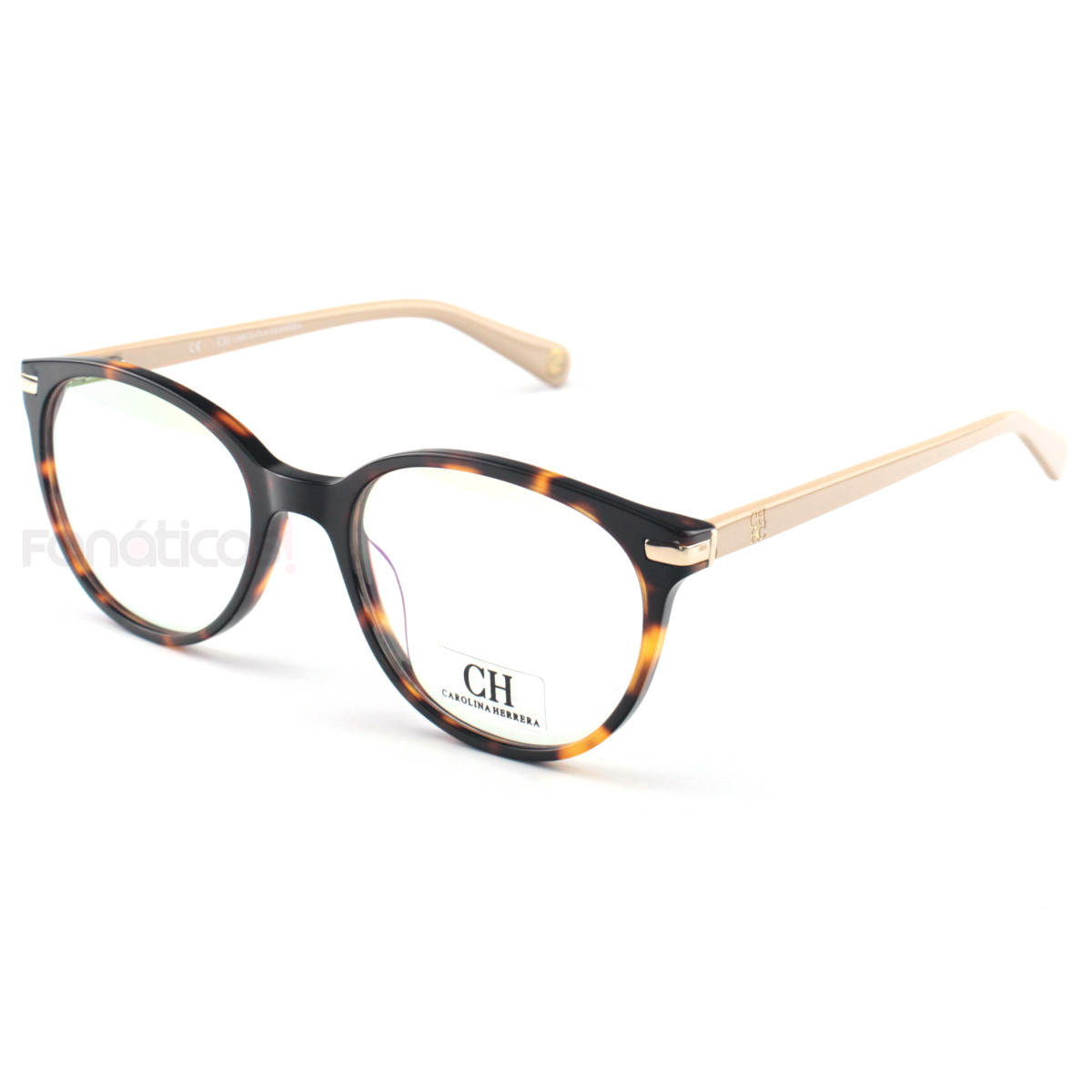Armação de Óculos Oval CH625 Tartaruga e Nude