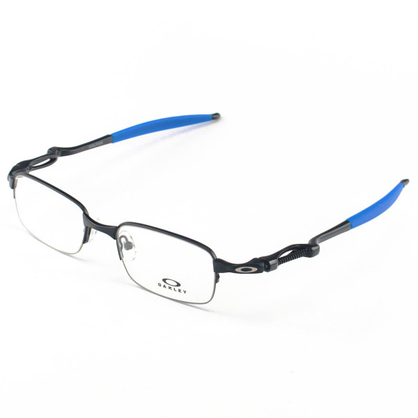 Armação de Óculos Retangular Oakley Coilover OX5043 Preto e Azul