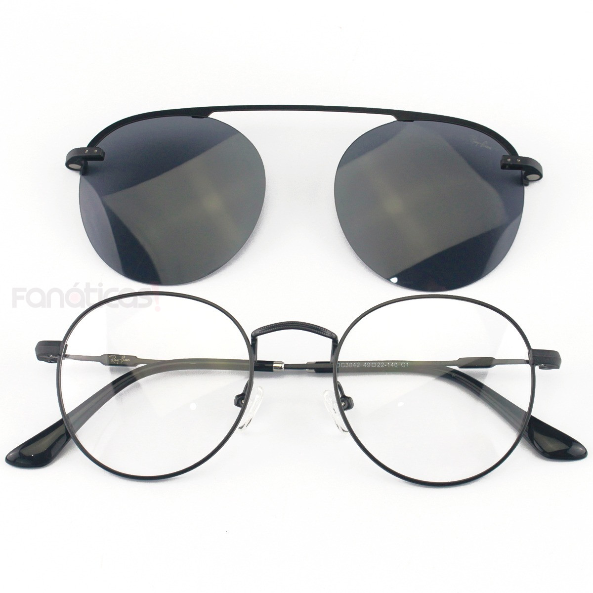 Armação de Óculos Clipon Round RB6168 Preto