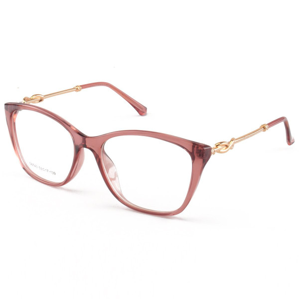 Armação de Óculos Quadrada TF2160 Rosa Translúcido