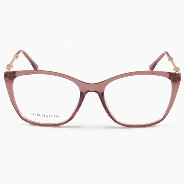 Armação de Óculos Quadrada TF2160 Rosa Translúcido