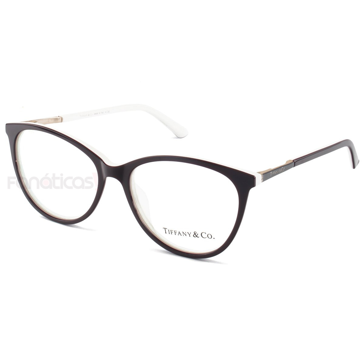 Armação de Óculos Oval TF2142 Bordo e Branco