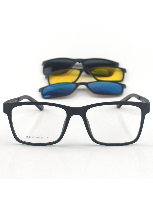 Armação de Óculos Clipon RB2088 3 Lentes - Preto
