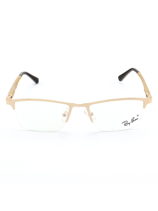 Armação de Óculos Masculina Meio Aro FN9128 Dourada