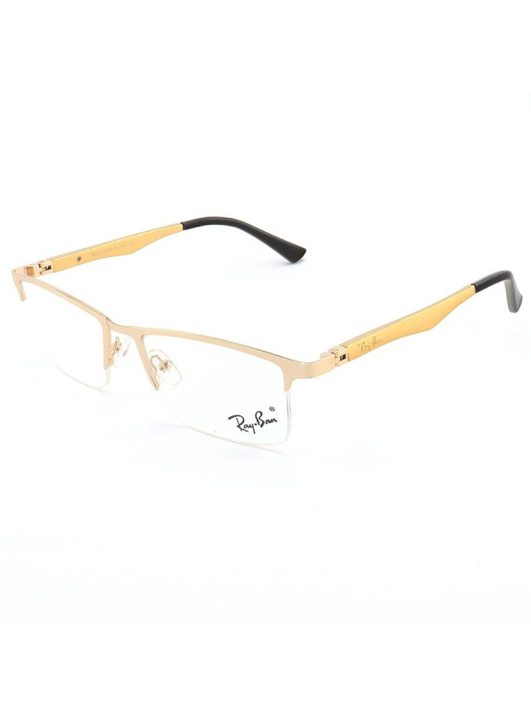 Armação de Óculos Masculina Meio Aro FN9128 Dourada