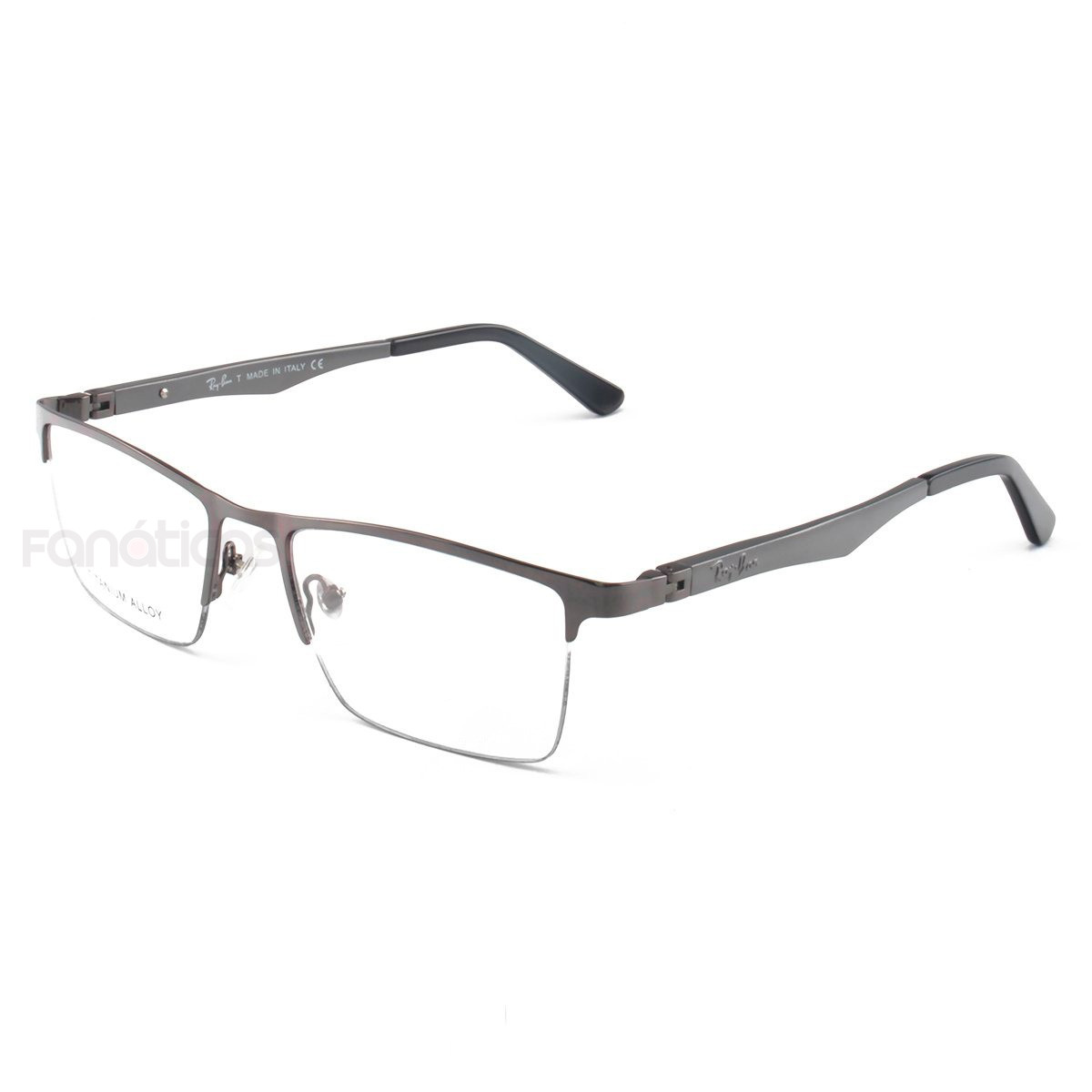 Armacao de Óculos Masculina Meio Aro FN9128 Grafite