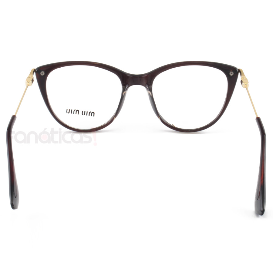 Armacao de Óculos Gatinho 58589 Marrom Trasluscido