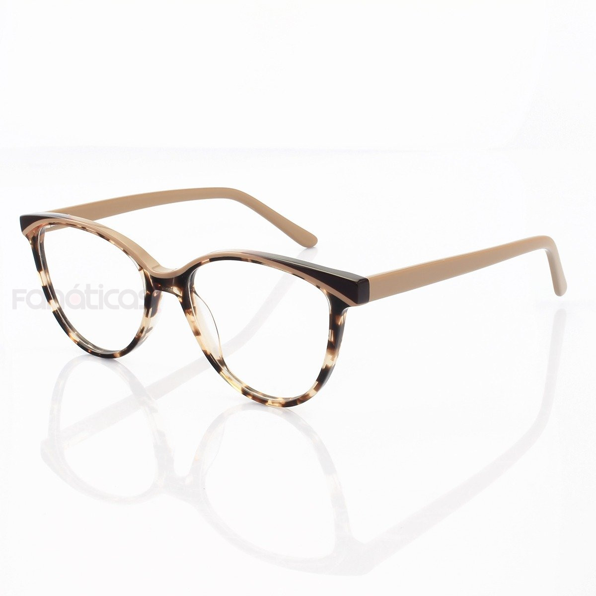Armação de Óculos Gatinho Luna FP1950 Tartaruga e Nude