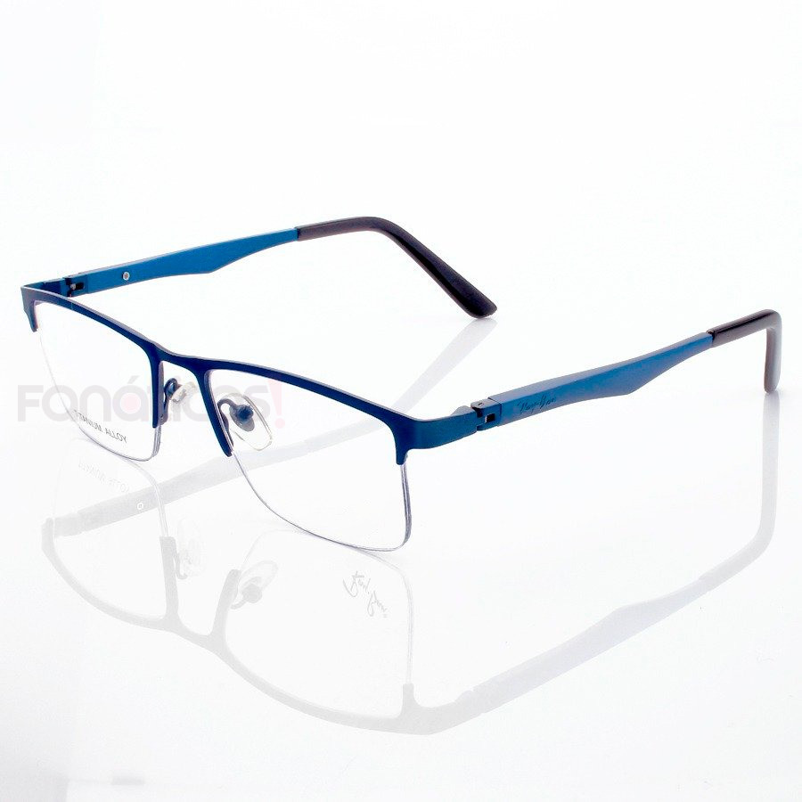Armação de Óculos Masculina Meio Aro  Ray-Ban RB9128 Azul