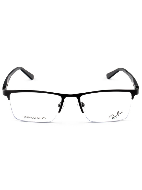 Armação de Óculos Masculina Meio Aro FN9128 Preto