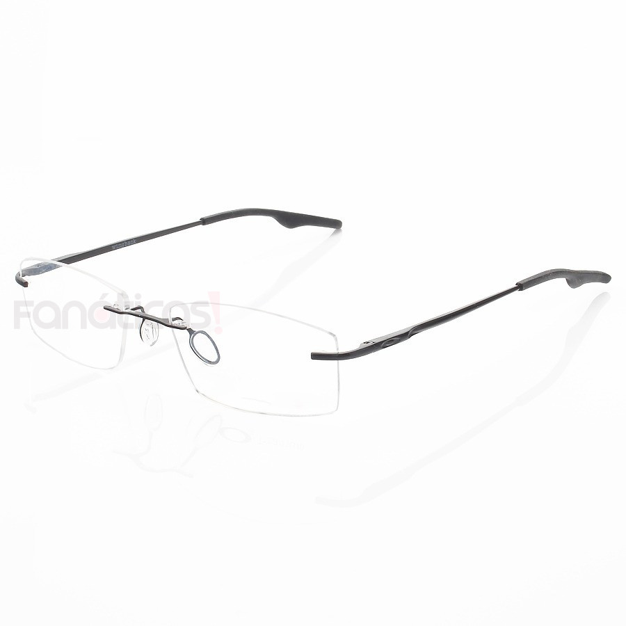Armação de Óculos Retangular Flutuante Sem Aro Oakley Wingback Preto