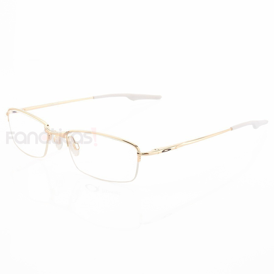 Armação de Óculos Retangular Meio Aro Wingback Gold