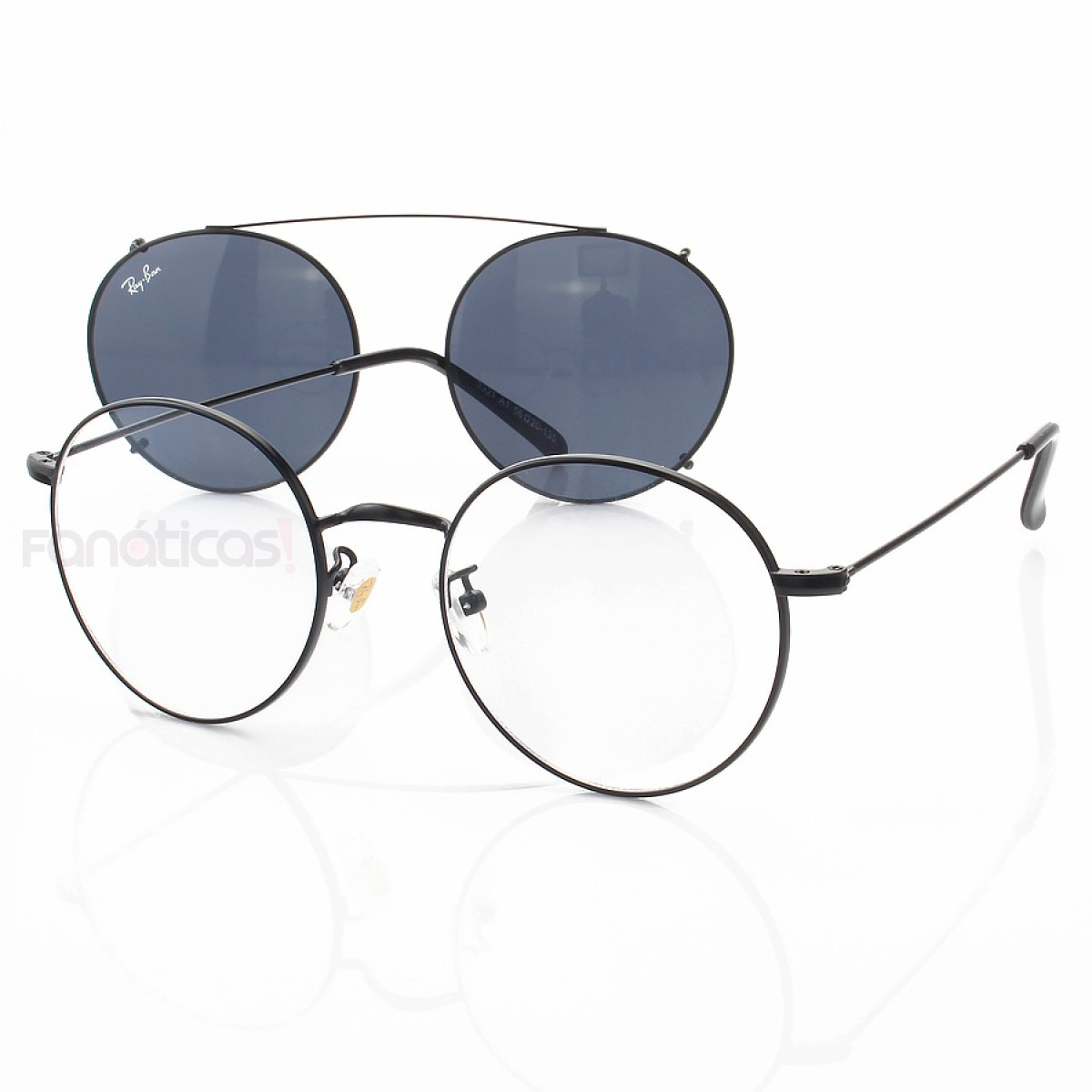Armação de Óculos Clipon Redondo RB3321 Preta