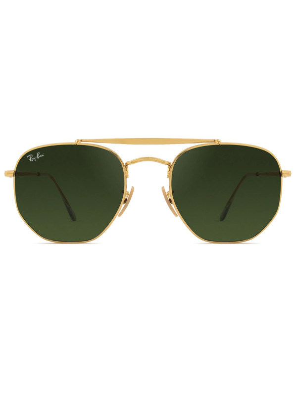 Óculos de Sol Hexagonal Marshal Dourado e Lente G15 RB3648