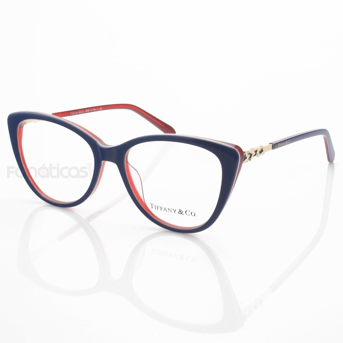 Armação de Óculos Gatinho TF2141 Azul e Vermelho