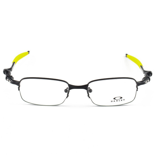 Armação de Óculos Retangular Oakley Coilover OX5043 Preto e Amarelo