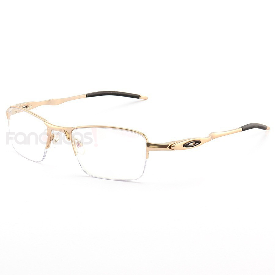 Armação de Óculos Retangular Meio Aro Crosshair OX4068 Dourado