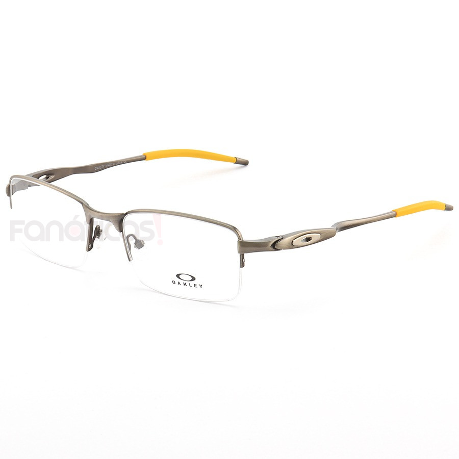 Armação de Óculos Meio Aro Evade OX3208 Grafite e Amarelo