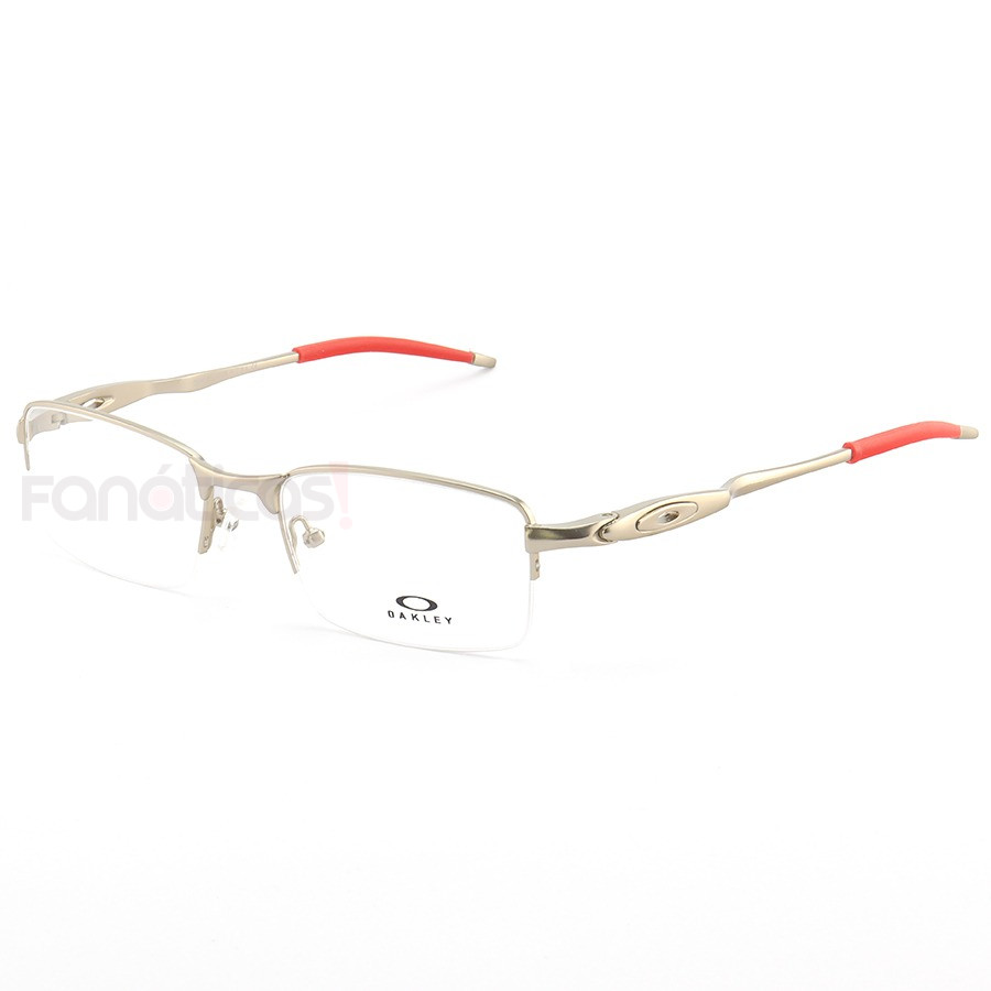 Armação de Óculos Meio Aro Evade OX3208 Cinza e Vermelho