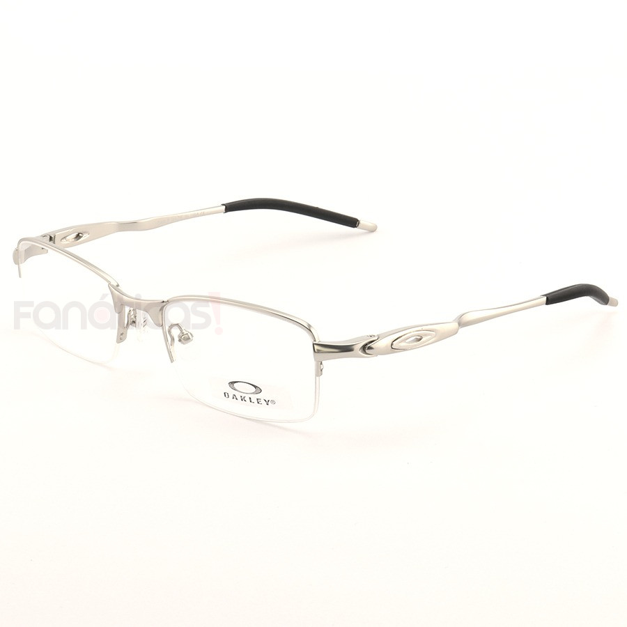 Armação de Óculos Retangular Meio Aro Evade OX3208 Prata