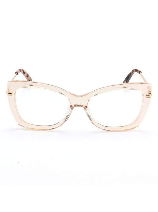 Armação de Óculos Quadrada  MJ545 Creme Translúcido