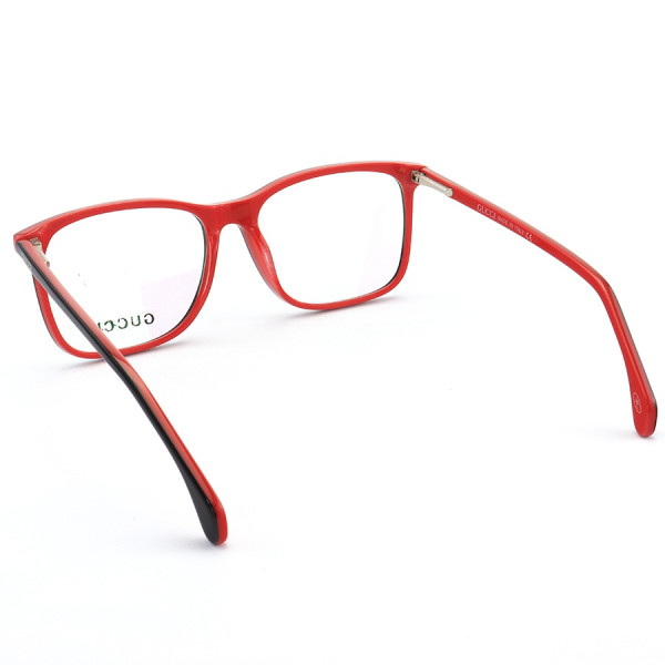 Armação de Óculos Quadrado GG05540 Preto e Vermelho