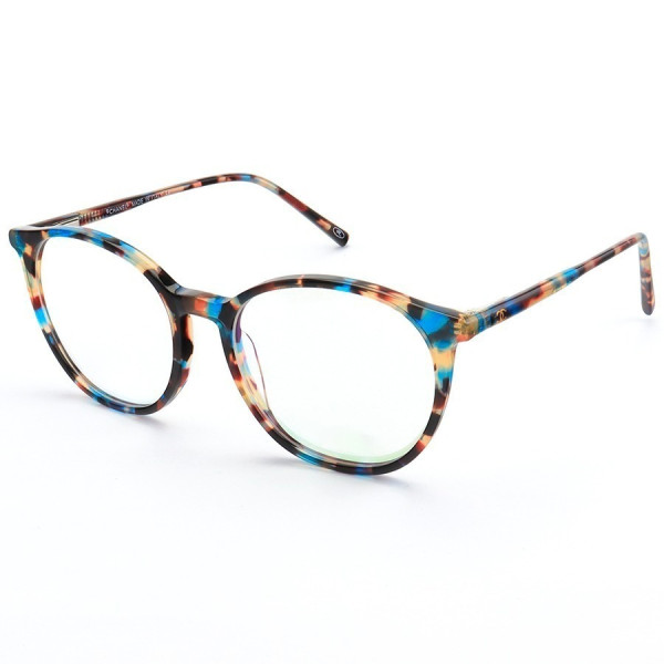 Armação de Óculos Redonda CH58663 Azul Tartaruga