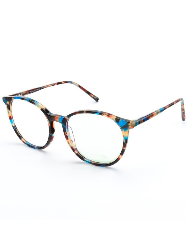 Armação de Óculos Redonda CH58663 Azul Tartaruga