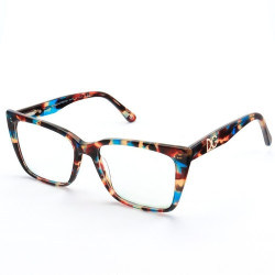 Armação de Óculos Quadrada  DG5031 Azul Tartaruga