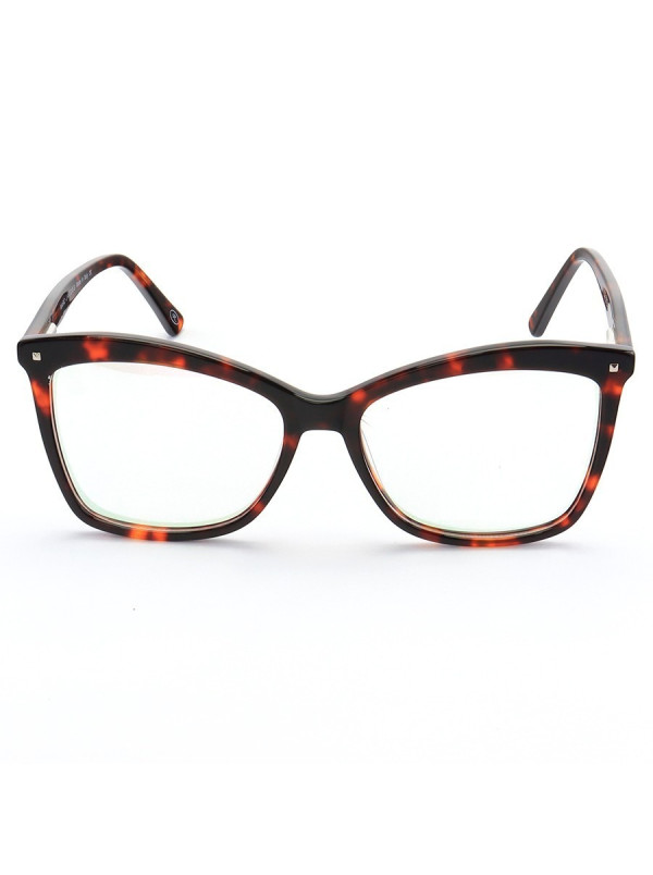 Armação de Óculos Quadrada MJ2017 Marrom Tartaruga