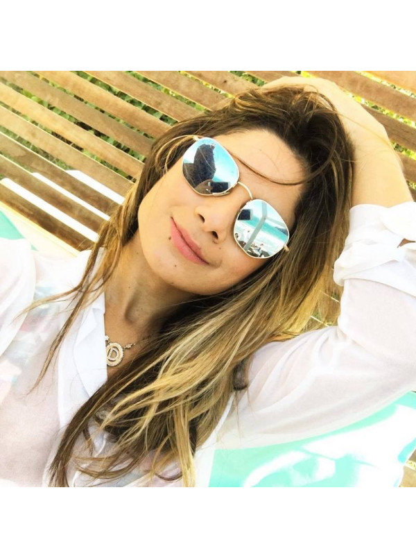 Hexagonal Armação Dourada e Lente Prata RB 3548