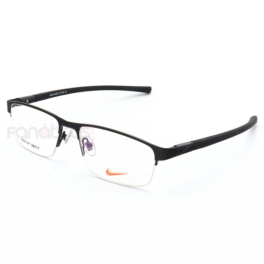 Arma o de culos Retangular Meio Aro 8007AF C1 Preto