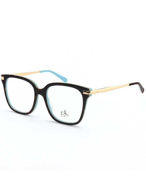 Armação de Óculos Quadrado LQ0175 Tartaruga e Azul