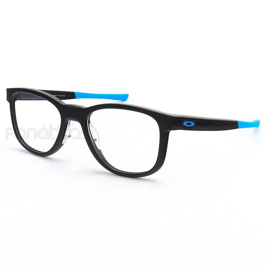 Armação de Óculos Quadrado Oakley OX8102 Preto e Azul