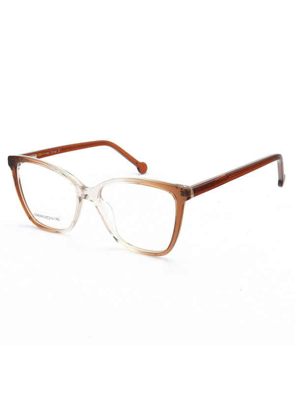 Armação de Óculos Quadrada LQ6005 Marrom Degrade