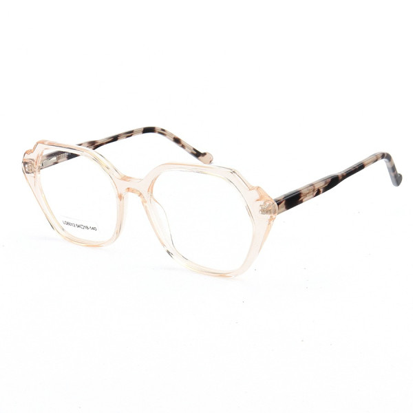 Armação de Óculos Quadrado LQ6012 Creme Translúcido