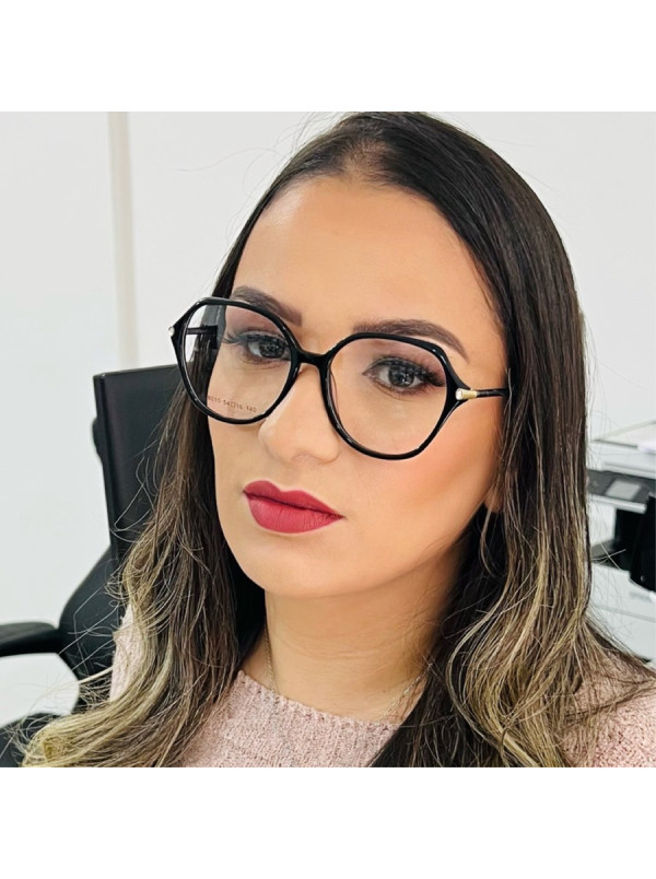 Armação de Óculos Quadrado LQ6010 Preto